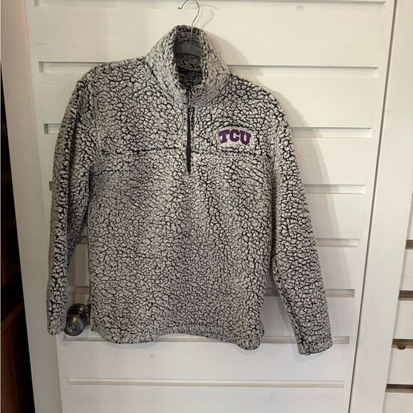 TCU Texas CHristian University Fleece Pullover Size XS Unisex Non Smoking - Picture 14 of 15
